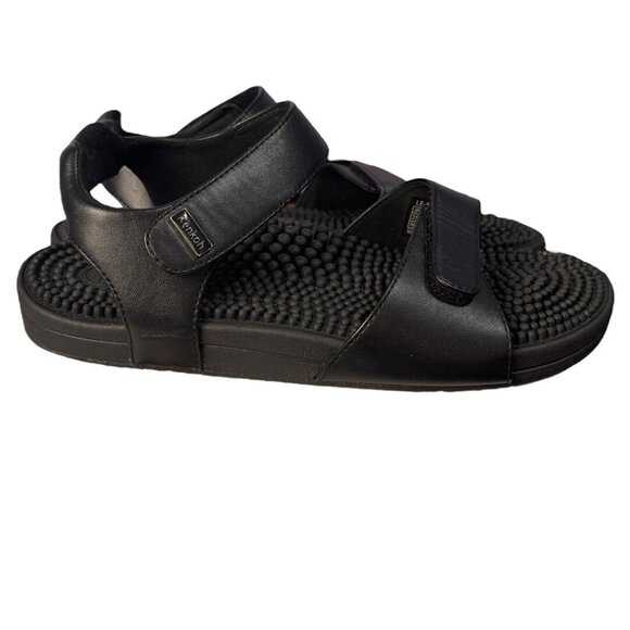 Women’s kenkoh strappy‎ therapeutic massage Black Sandals supportive M7 L8 - Picture 1 of 5
